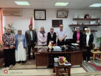 عميد كلية الطب البيطري تستقبل فريق الوحدة المركزية للإرشاد الأكاديمي بالجامعة لتقييم وحدة الإرشاد الأكاديمي بالكلية